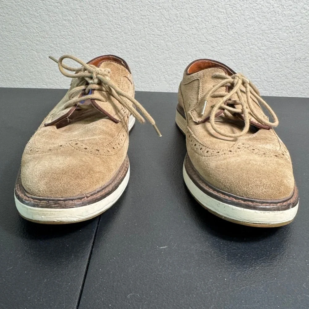 Vince Camuto Edwyn Mens Tan Suede Wingtip Oxford Hybrid Shoes VY-EDWYN Size‎ 9M